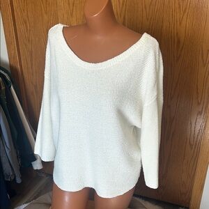 Gentle Fawn Off-the-Shoulder Cream Knit Sweater
